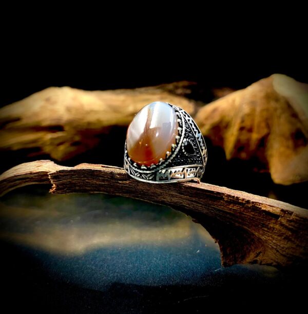 Original Yemeni onyx silver ring No. 1